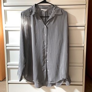 Black and White striped button up